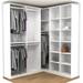 Latitude Run® Crissey 133.25" W Closet System Walk-In Sets Manufactured Wood in Brown/White | 93 H x 133.25 W x 14 D in | Wayfair