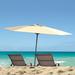 Freeport Park® Brennen 7.33' Beach Umbrella Metal in White | Wayfair 52E6AC460718427D86405537AA42279D