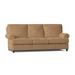 Bradington-Young Carrado 87.5" Genuine Leather Rolled Arm Sofa Genuine Leather in Gray | 38 H x 87.5 W x 41 D in | Wayfair