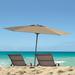 Freeport Park® Brennen 7.33' Beach Umbrella Metal in Brown | Wayfair 5DD0551E96804A6BAB714F19045AD22F