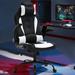 Inbox Zero Ebenezer Gaming Chair in White | 47.6 H x 27.3 W x 28 D in | Wayfair CAD61B4091C04D1CBB501B49DB855B38