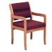 Symple Stuff Geier 21.5" W Waiting Room Chair w/ Wood Frame Wood in Red/Indigo | 33.5 H x 21.5 W x 23.25 D in | Wayfair