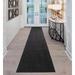 Black 252 x 26 x 0.2 in Area Rug - Ebern Designs Solid Color Charcoal Low Pile Slip Resistant Rugs Polyester | 252 H x 26 W x 0.2 D in | Wayfair