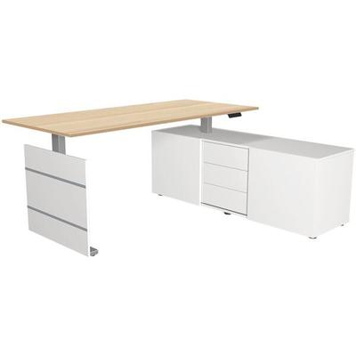 Kerkmann Höhenverstellbarer Kompaktschreibtisch (elektrisch) »Move 3« mit Sideboard braun, 180x120x80 cm Image
