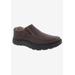 Men's BEXLEY II Slip-On Shoes by Drew in Brown Tumbled Leather (Size 11 1/2 6E)