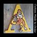 Disney Accents | Hand Painted Abu Aladdin Monkey Letter | Color: Brown/Yellow | Size: Os