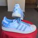 Adidas Shoes | Adidas Superstar White & Blue Tenis Shoes.Vintage Classic | Color: Blue/White | Size: 12