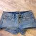 American Eagle Outfitters Shorts | Glitter American Eagle Outfitters Cut Offs Size 0 | Color: Blue/Silver | Size: 0