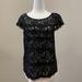 Anthropologie Tops | Anthropologie Black Lace Short Sleeve Top | Color: Black | Size: S