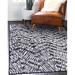 Black/White 96 x 0.35 in Area Rug - Ivy Bronx Gayton Abstract Black Indoor/Outdoor Area Rug Polypropylene | 96 W x 0.35 D in | Wayfair