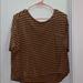 American Eagle Outfitters Tops | Cropped Striped Soft Tee | Color: Orange | Size: L