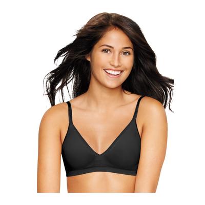 Plus Size Women's Ultimate Comfy Support ComfortFlex Fit Wirefree Bra by Hanes in Black (Size M)