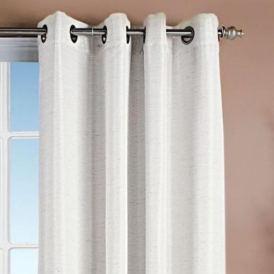 Grasscloth Grommet Curtain Panel, 54 x 96, Off White