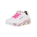 Skechers Girl's Uno Lite Lovely Luv Sneaker, White Synthetic/H. Pink Trim, 1.5 UK Child