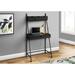 17 Stories Farmersville Computer Desk, Home Office, Laptop, Leaning, Storage Drawers, 32"L, Work, Metal, Laminate Wood/Metal in Black | Wayfair