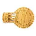 BergHoff 4pc Multi-level Cheese Board Set w/ 3pc Cheese Knife Set, 13 x 1.5" Bamboo in Brown | 1.5 H x 13 W x 13 D in | Wayfair 2224192