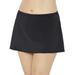 Plus Size Women's Chlorine Resistant A-line Swim Skirt by Swimsuits For All in Black (Size 16)