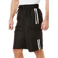 Plus Size Women's Double Stripe Swim Board Shorts by KS Island in Black (Size L)