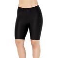 Plus Size Women's Chlorine Resistant Long Bike Short Swim Bottom by Swimsuits For All in Black (Size 18)