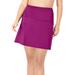 Plus Size Women's High-Waisted Swim Skirt with Built-In Brief by Swim 365 in Fuchsia (Size 28) Swimsuit Bottoms