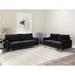 Everly Quinn Hatzman 2-Piece Velvet Living Room Set Velvet in Black | 33 H x 70 W x 32 D in | Wayfair Living Room Sets