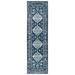 Blue/Gray 31 x 0.59 in Indoor Area Rug - Bungalow Rose Southwestern Area Rug Polypropylene | 31 W x 0.59 D in | Wayfair