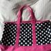 J. Crew Bags | J Crew Polka Dot Canvas Tote Bag Pink Blue White | Color: Blue/Pink | Size: Os