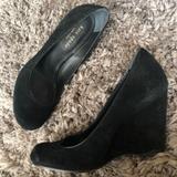 Kate Spade Shoes | Kate Spade Suede Black Wedges | Color: Black | Size: 6.5