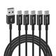 Amazon Basics - Schnellladekabel, USB-C auf USB-A-2.0, 5 Stück, 480 MBit/s, USB-IF-zertifiziert, für Apple iPhone 15, iPad, Samsung Galaxy, Tablets, Laptops, 1,80 m, schwarz