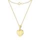 CARISSIMA Gold Women's 9ct Yellow Gold 12.5mm x 20mm Plain Heart Locket on 9ct Yellow Gold 25 Diamond Cut Curb Chain 46cm/18'