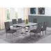 Willa Arlo™ Interiors Mcnamara Dining Set Wood/Upholstered/Metal in Gray | Wayfair 020EBF32F2C9478F8E7A60A913E5CE1C