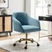 Etta Avenue™ Adan Task Chair Upholstered in Blue | 33.5 H x 23.2 W x 22.8 D in | Wayfair F0A0CBDE25C348D5A5F573F769066820