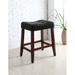 Alcott Hill® Lyndale 25.8" Bar Stool Faux Leather/Wood/Upholstered in Black | 25.8 H x 21.25 W x 16 D in | Wayfair ALTH1048 40759082
