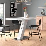 Wade Logan® Ondina Dining Table Wood/Metal in White | 29.7 H x 51.2 W x 31.5 D in | Wayfair A2619B9872494E1D88B07191553F17C5
