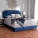 House of Hampton® Voigt Standard Bed Upholstered/Velvet in Gray/Blue | 49.61 H x 64.37 W x 85.63 D in | Wayfair 8E03E817BA12456EB7C0EC321C40D8C0