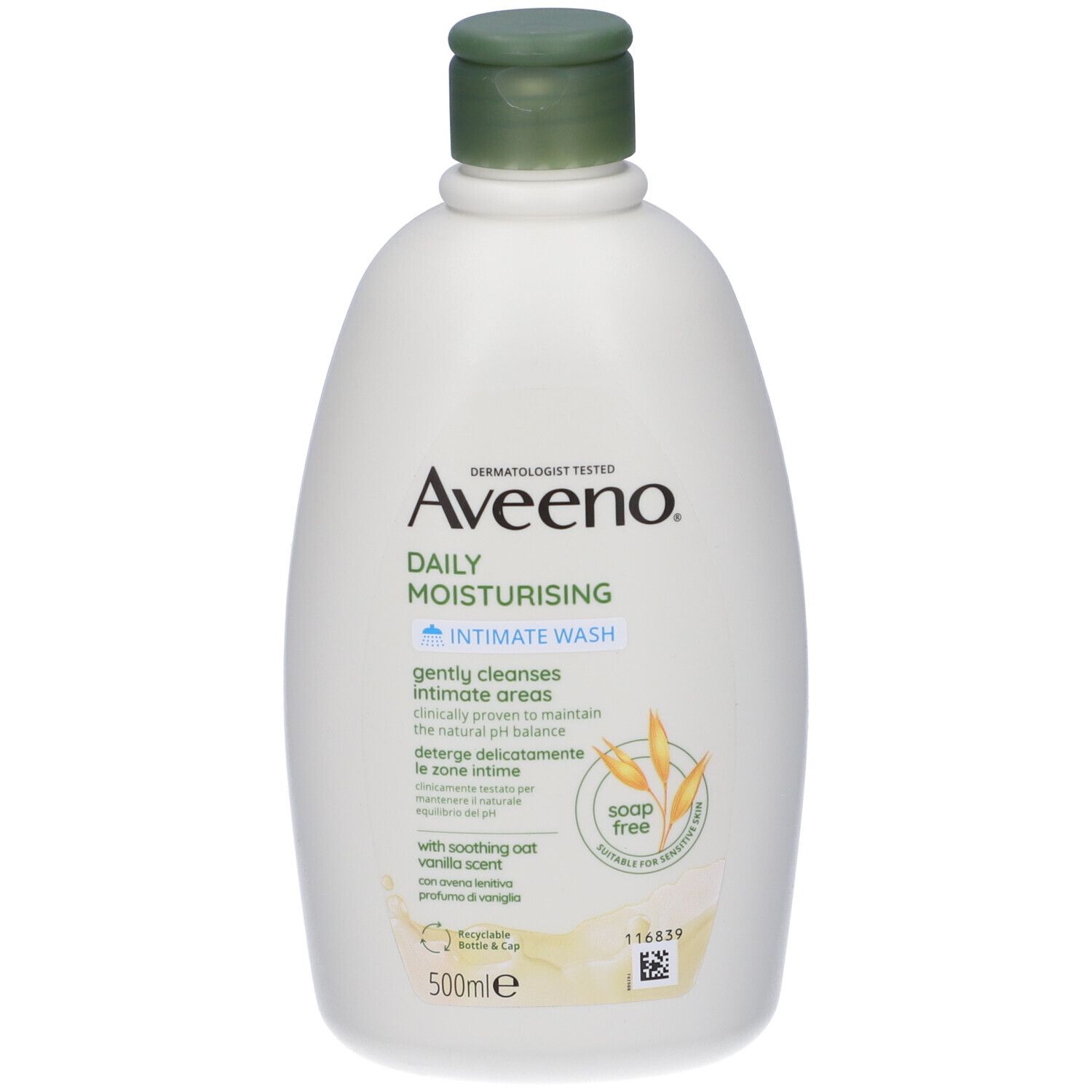 Aveeno Daily Moisturising Detergente Intimo 500 ml, Per un'igiene inti
