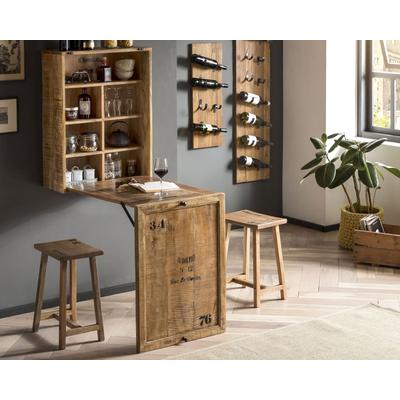 SIT »Rustic« Massivholz Klapptisch inkl. 2 Hocker Mangoholz Image