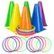 Cônes en plastique pour carnaval, jeux de plein air, ensemble de chlore pour enfants, parc,