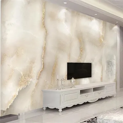 Papier peint personnalisé 3D abstrait atmosphère beige clair mur de fond TV élégant luxe or