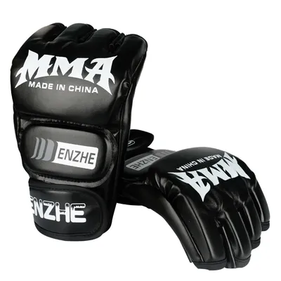 Gants de boxe optique 5 couleurs équipement d'entraînement professionnel TKD pour MMA demi-doigt