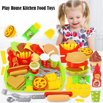 Jouets alimentaires de cuisine pour enfants maison de jeu jouets de simulation hamburger frites