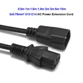 Câble d'alimentation pour DJ Stage Light IEC C13 C14 0.5m 1m 6 pieds 3m 5m 10m IEC 320 C14