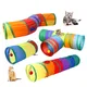 Tunnel pliable coule pour animaux de compagnie jouets amusants pour chats lapin et chatons