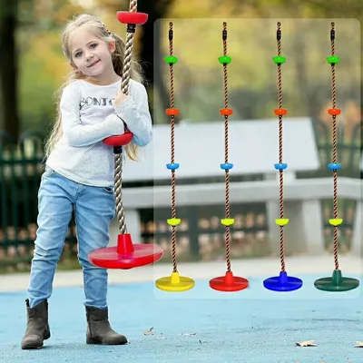 Balançoires de jardin pour enfants jeux de balançoire ULd'escalade amusante disque de balançoire