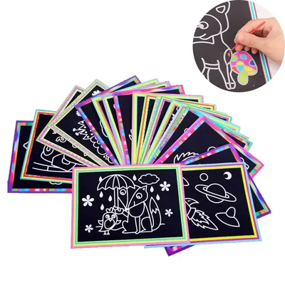 Papier à dessiner peinture magique avec bâton de dessin pour enfant jouets colorés d'art 13x9 8
