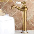 Mélangeur en laiton bronze Antique robinet de salle de bains robinet de luxe en cuivre massif de