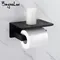 BagnoLux – quincaillerie de salle de bain murale en acier inoxydable, noir, Chrome poli, Simple et