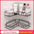 Salle de bain cuisine poinçon cadre d'angle étagère de douche en fer forgé shampooing support de