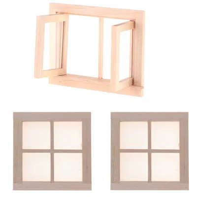 Cadre en bois à 2 volets et plaque de verre maison de beurre double fenêtre bricolage accessoires