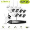 SANNCE Système de Sécurité Vidéo sans Fil Surveillance Extérieure Enregistrement Audio Détection